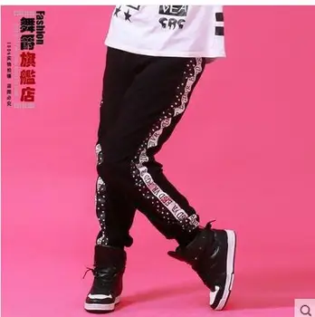 

2017 Harajuku street brand sweatpants Spring Black Adult girls Skinny Pants Thin casual jazz Hip Hop Dance Pencil Harem Pants