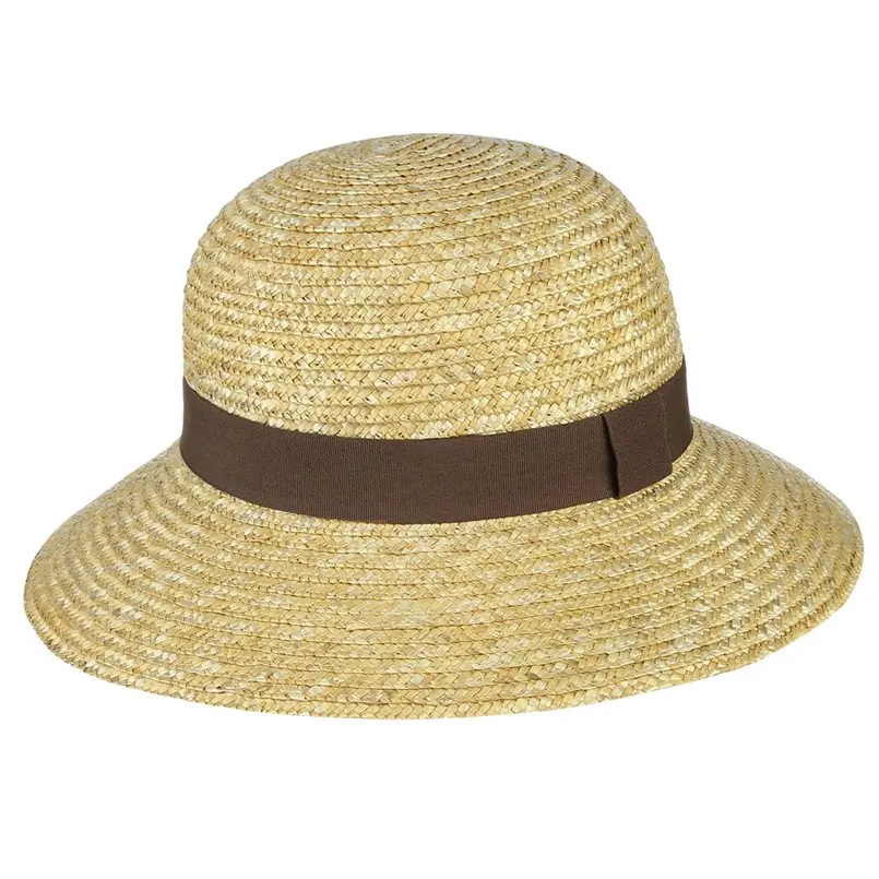 GEMVIE летом соломенная шляпа от солнца в Для женщин модный браслет декор купол плетеная солома Панама дамы широкими полями УФ-защита пляжная