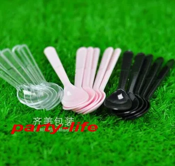 

5000pcs Disposable individual packing Plastic Ice Cream Spoons Cake Dessert Yogurt spoon plastic spoon