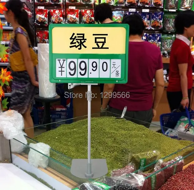 

Free shipping supermaket pop advertising poster display stand rack A4 frame price tag sign Promotions card showing holder J-021