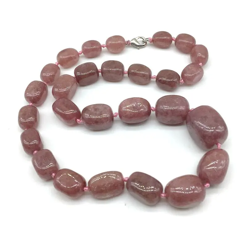 strawberry crystal bead choker necklace graduated