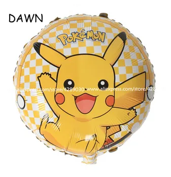 

wholesale 50pcs/lot 45*45cm Pikachu Pokemon Mylar Balloon Party Supplies Wedding Decoration Hotel theme scene classic toys