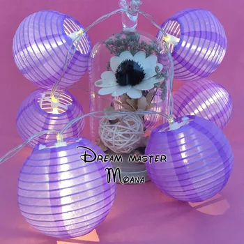 

Romantic Battery Powered Warm White 4M Led Lantern String Light Purple Lantern Fairy Light Indoor Useing Christmas Tree Decor