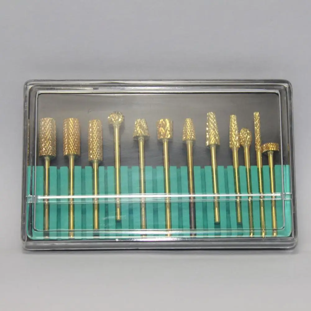 

HOT SALE 12Pcs/Set Metal Nail Art Drill Bits Polishing Grinding Head DIY Manicure Tool