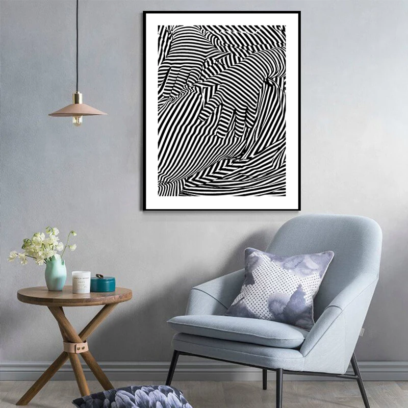 

Abstract Women Face Figure Cuadros Black And White Wall Art For Living Room Aisle Studio Decoration Postmodern Poster And Print