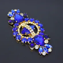 12*5,8 см Стекло+ смолы пришить кисточкой ремень свадебные поясом, аппликация Королевский Синий Кристалл золото база горный хрусталь аппликацией Люкс sash