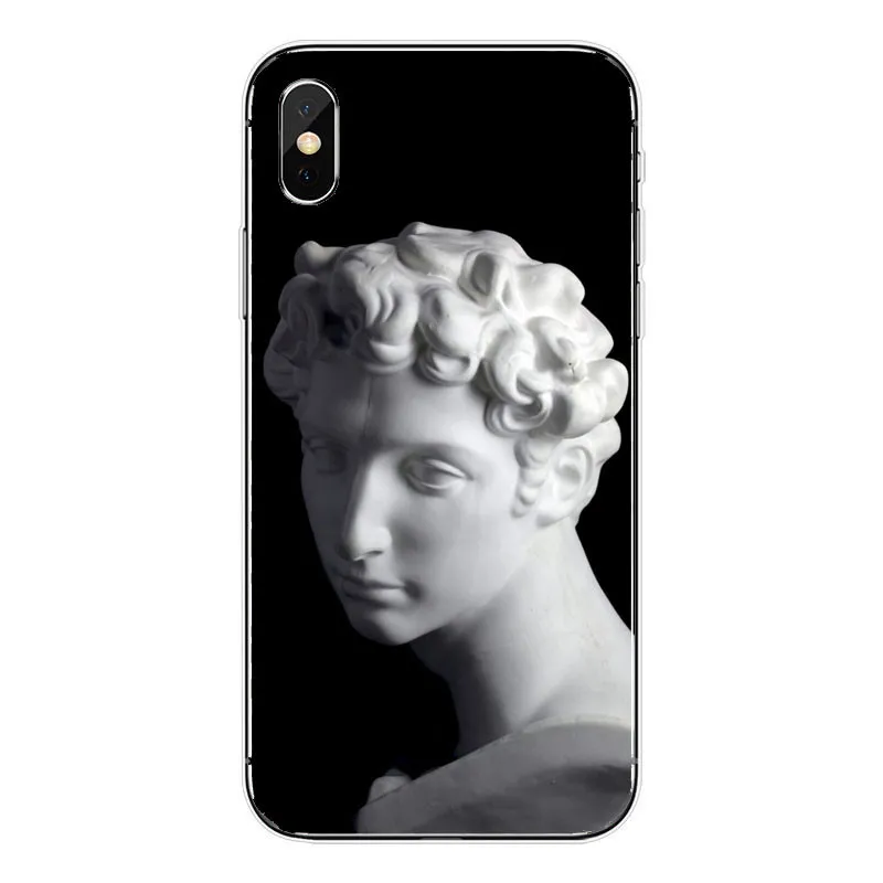 Ретро винтажное искусство Dos Desenhos Animados Para iphone 4 5 6 7 8 X Plus Casos Telefone de TPU Capa Estatua Da Virgem