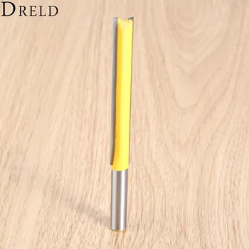 

DRELD 1pc Woodworking Capenter Tools 8mm Shank Extra Long Straight Router Flush Trim Bearing Router Bit Wood Milling Cutter Tool