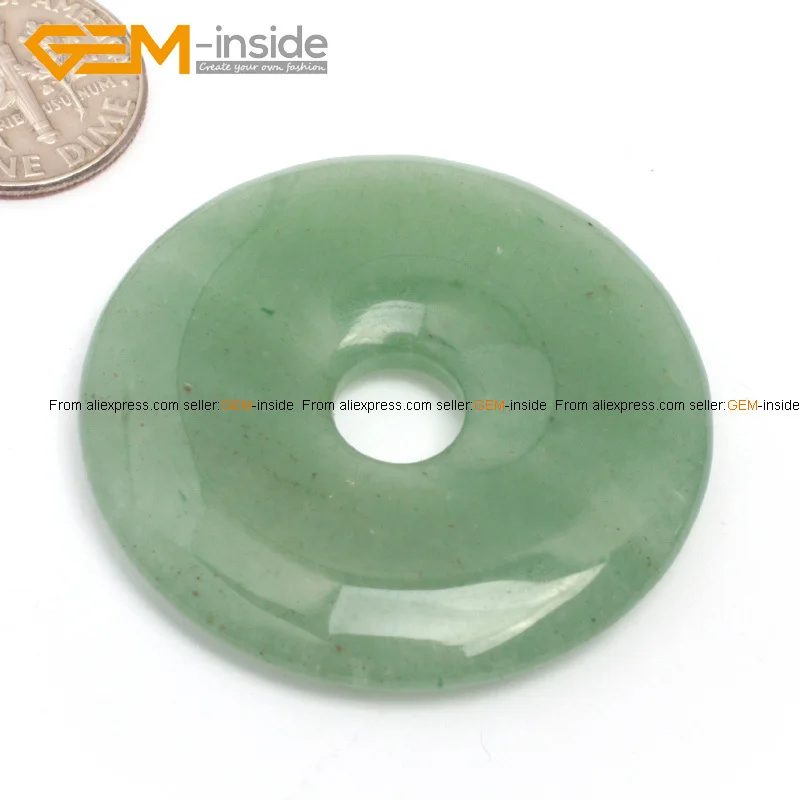 

Gem-inside Natural Ring Circle Donuts Circle Stone Beads 1pc Selectable Material Beads For Jewelry Making DIY Jewellery 40mm