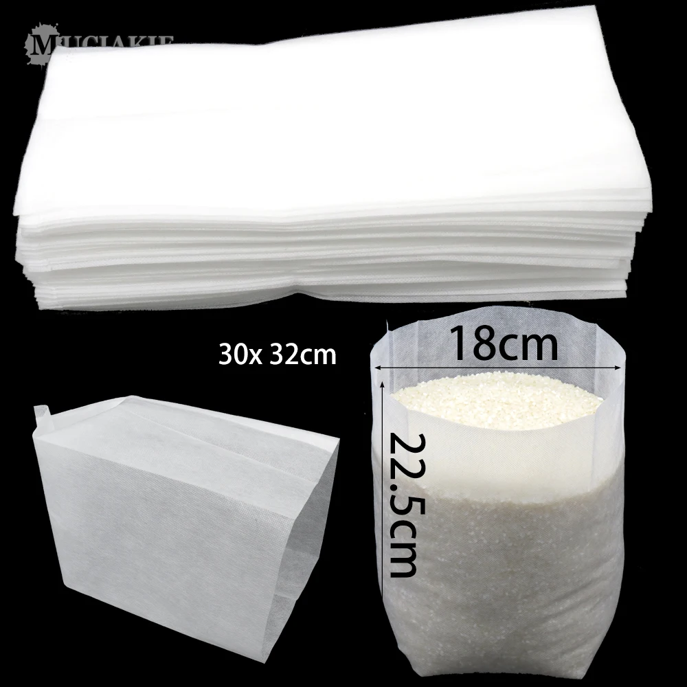MUCIAKIE 50PCS 30x32CM Biodegradable Grow Bags Fabric Breeding Growing