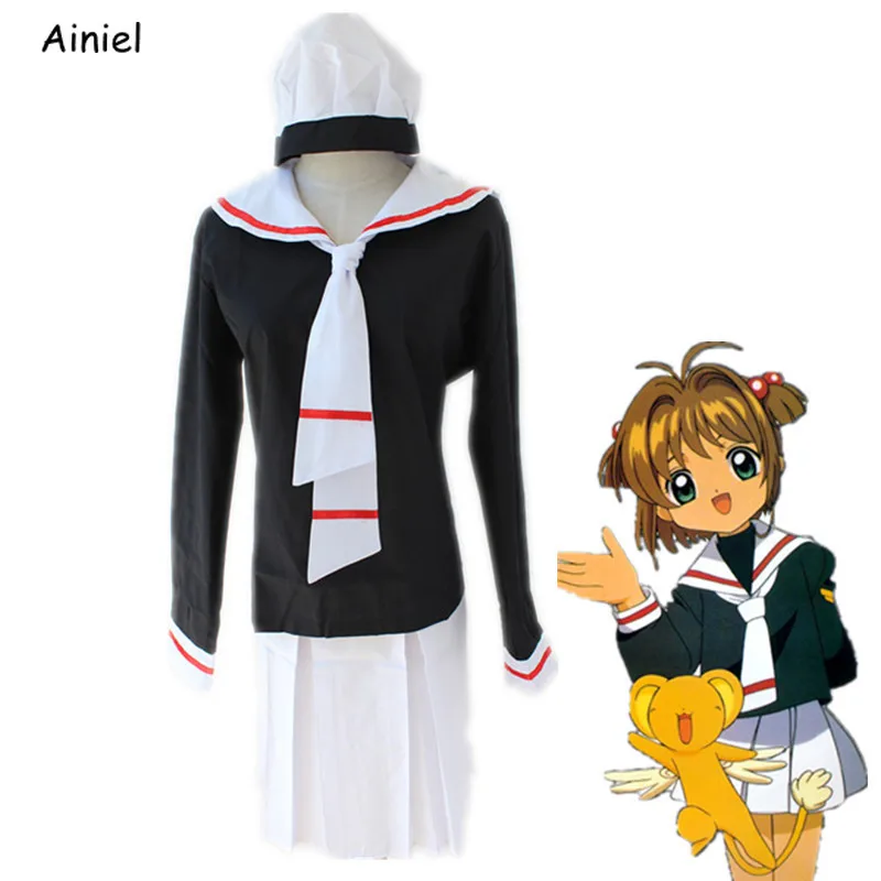 Карта аниме Captor Sakura костюмы для косплея девочек Сакура КИНОМОТО парик косплей в