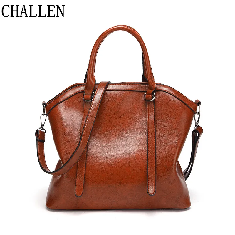 

women's handbags 2018 luxury handbags women bags designer new fashion shoulder bag retro handbag trendy wax leather handbag