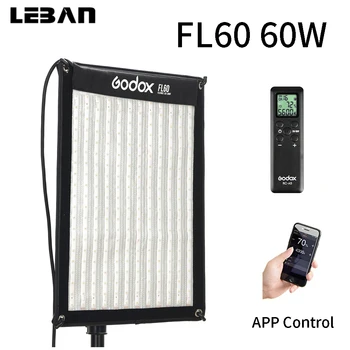 

Godox FL60 60W Flexible LED Video Light Rollable Cloth Lamp + Controller + Remote Control + X-shape Support +Mobile APP