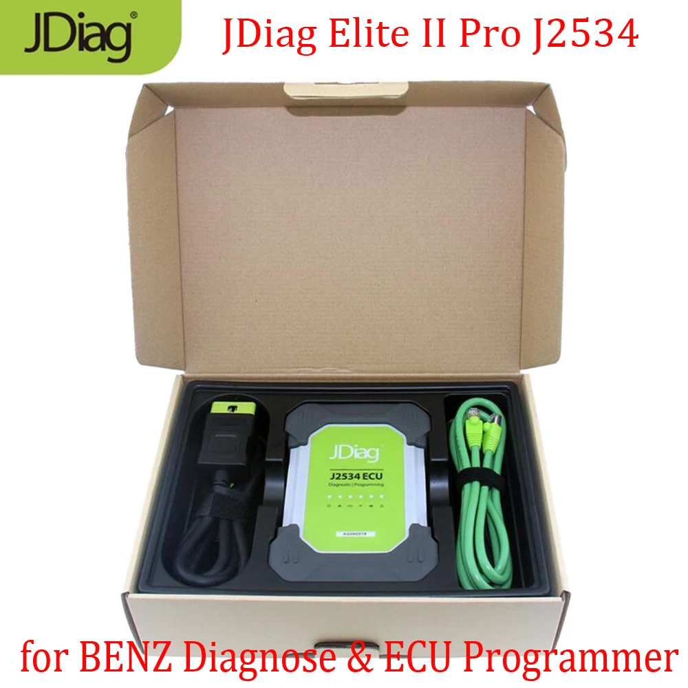 Оригинальный JDiag Elite J2534 II Pro для Benz автомобильный диагностический и ECU