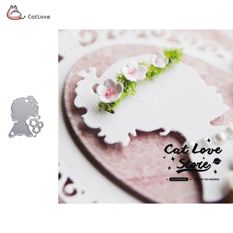 

Lovely Girl Metal Cutting Dies Stencils For DIY Scrapbooking Gift Paper Card Decorative Craft Embossing Die Cuts New 2019