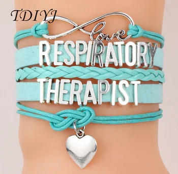 

TDIYJ Fashion Slide Charms RESPIRATORY THERAPIST Multilayer Bracelet Women Infinity Love Pendant Jewelry Bracelet 6sets/lot