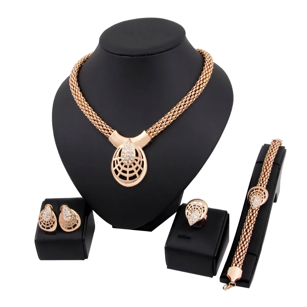 2016 18K Gold Plated Necklace New Style African Elegant Jewelry Sets ...