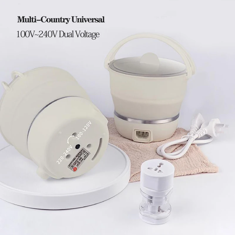 Foldable electric Hot pot portable multifunctional electric stew pot dual voltage travel pot electric kettle 3