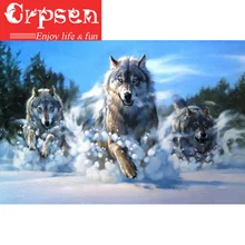 

5D,DIY,Diamond,Painting,Embroidery,Full,Round Drill,The,Wolves,Snow,Gift,Home,Decoration,Needlework,Crafts&Sewing,Cross,Stitch