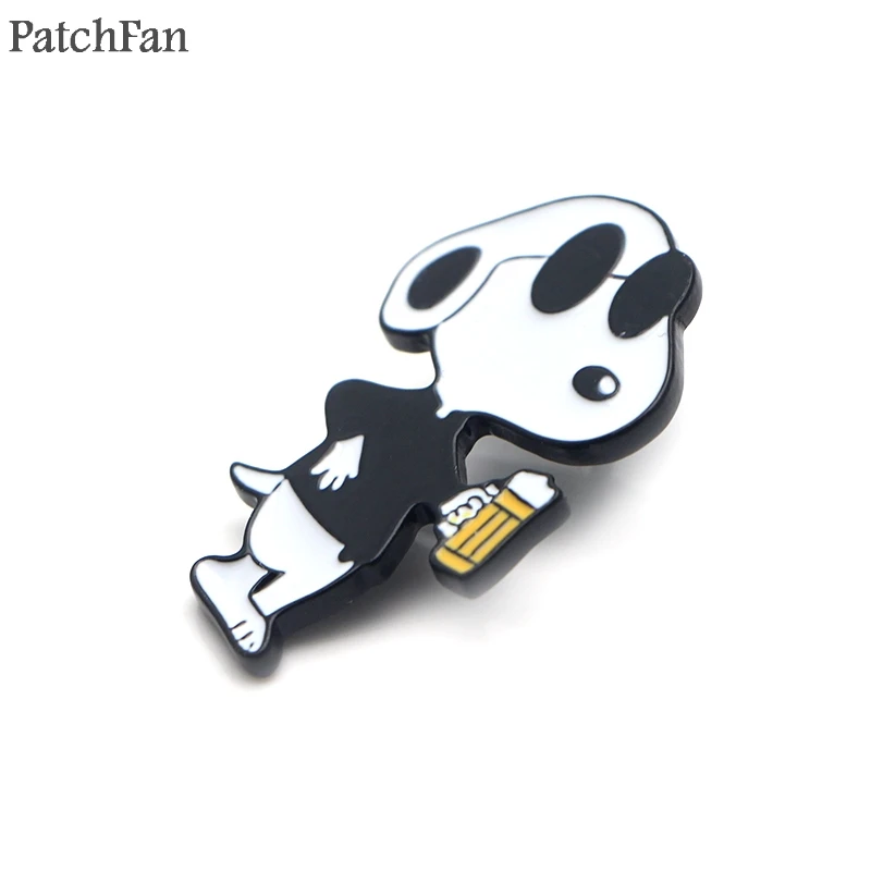 Patchfan собаки мультфильм цинкового сплава шпильки значки para рубашка сумка Одежда Кепка рюкзак броши для обуви Значки украшения A1834