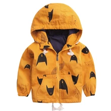 Популярное пальто для мальчиков и девочек; Новая весенне-осенняя куртка для маленьких девочек; куртка с капюшоном и изображением героев мультфильмов; Одежда для мальчиков; ветровка; детские куртки