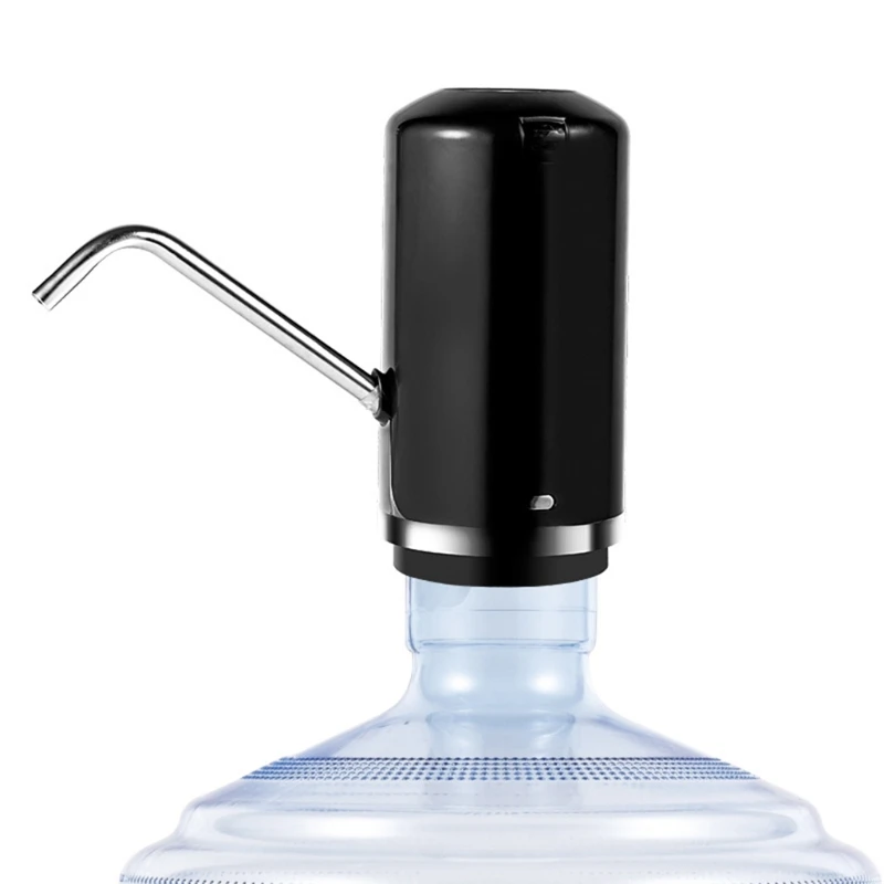 Автоматический электрический портативный водяной насос диспенсер галлон переключатель питьевой бутылки - Цвет: Черный