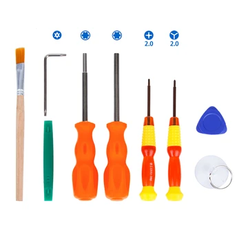 

9Pcs Professional Repair Tool Consoles Full Tool Kit Screwdrivers L Wrench Cleaning Brush Precision Hand Tool Set