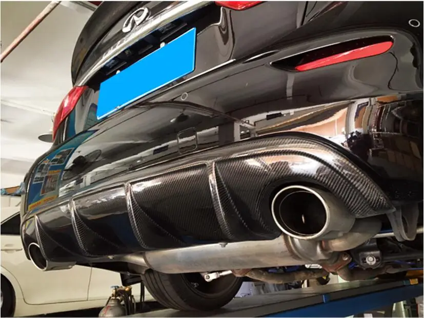 JIOYNG Carbon fiber REAR TRUNK LIP SPOILER DIFFUSER EXHAUST BUMPER