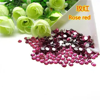 

SS4 1.5-1.6mm 1440pcs rose red Color Nail Art Rhinestones Non HotFix Rhinestones DIYNail Art DecorationsGarment Accessories