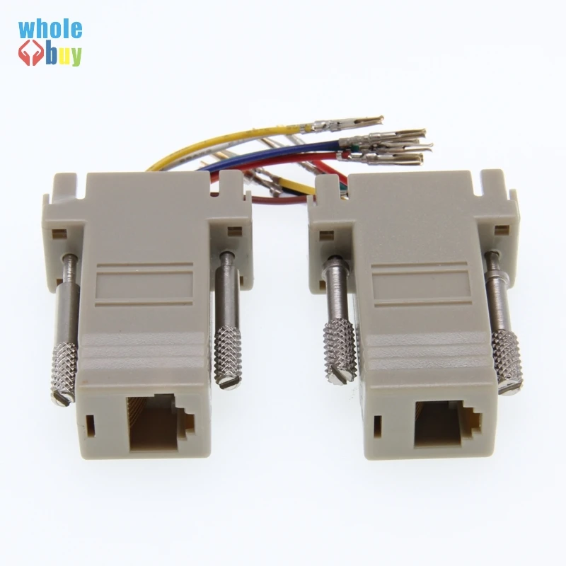 

100pcs/lot DB9 Female To RJ12 RJ45 Female DB9 To RJ45 DB9 To RJ12 Adapter for Computer Connection of 9-pin Serial Equipment