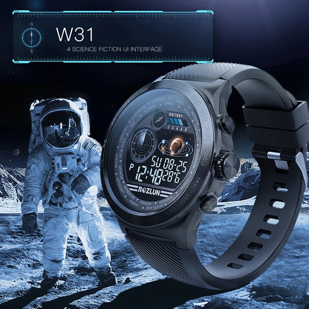 

Smart Watch Bluetooth Fitness Tracker Waterproof Step Count Multifunction Heart Rate Monitor Message Sleep Detect Calorie Record