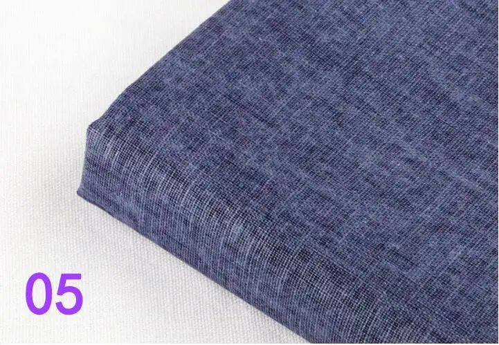 1 метр DIY швейная ткань водонепроницаемое покрытие Войлок лен хлопок ткань ручной работы материал ткань для платья 100 см* 140 см - Цвет: navy blue