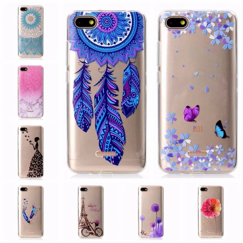 

Ultra Thin Soft Silicone Case For Xiaomi mi 8 Mi8 Redmi 6 6A 6Pro Pro 5 5Plus Note 5A Pro 4X Mandala Flower Marble Pattern Cover