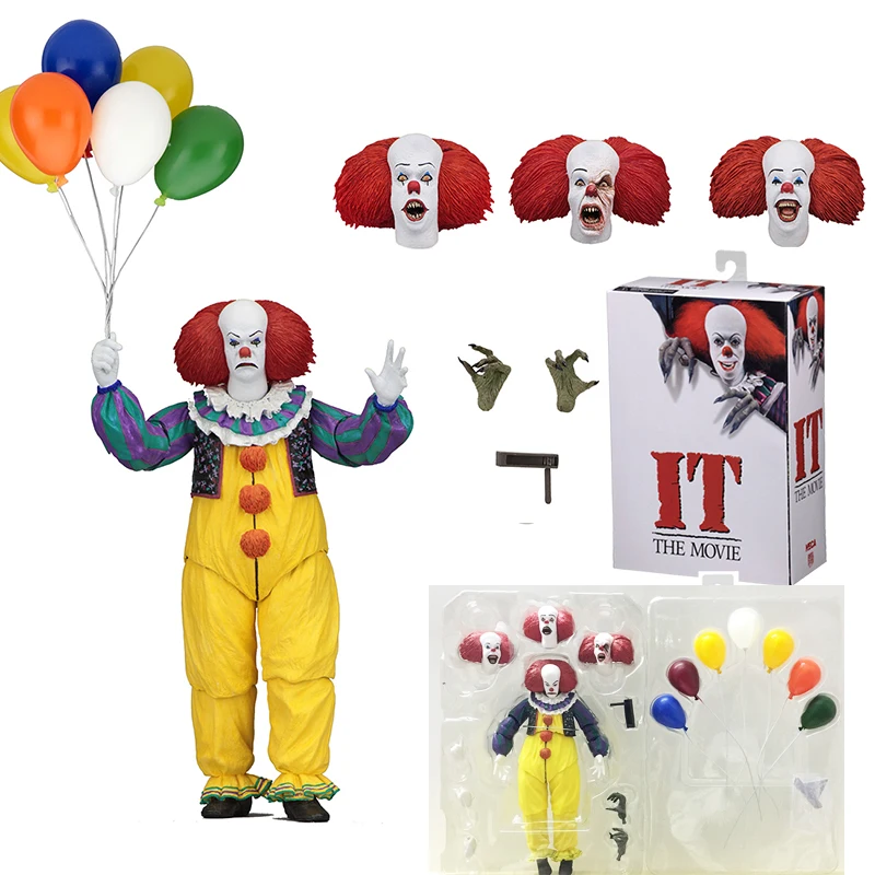 Figura de Ação Presente do Dia das Bruxas Original Neca Pennywise Coringa 1990 Stephen King Palhaço Brinquedo Horror it