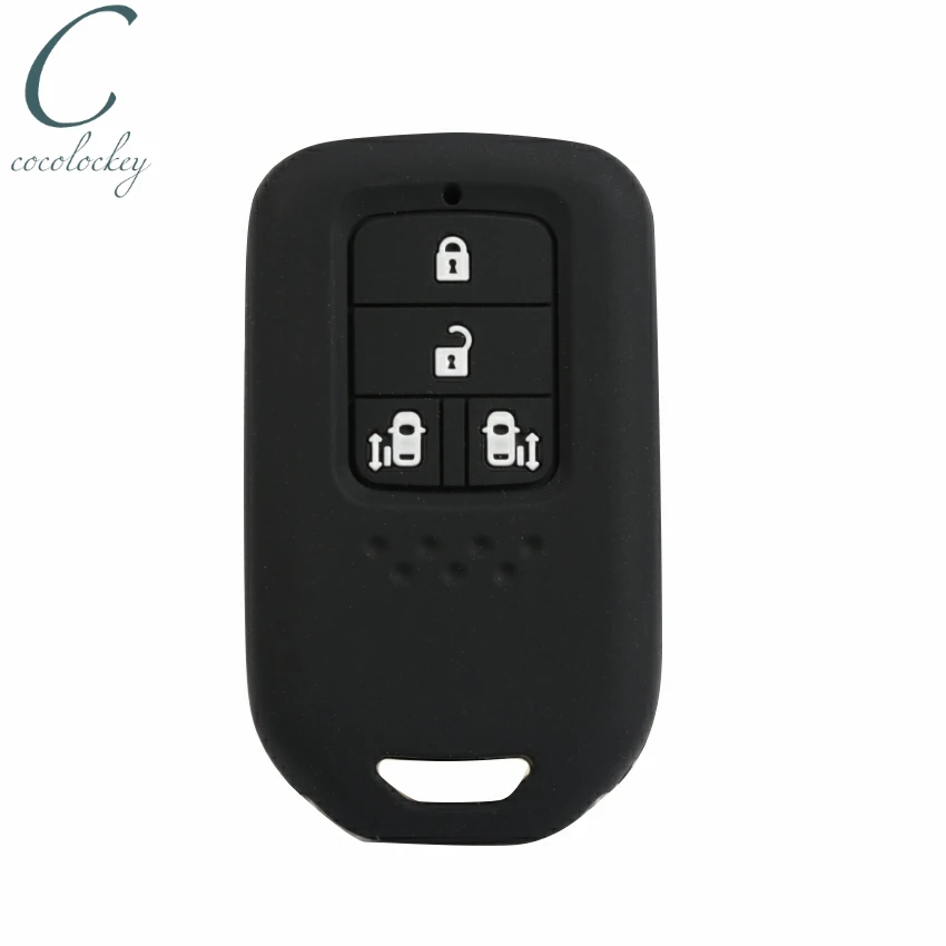 

Cocolockey силиконовый чехол для автомобильного ключа, чехол для Honda ELYSION Odyssey с 4 кнопками, смарт-карта, кожаный чехол для ключа для автомобиля