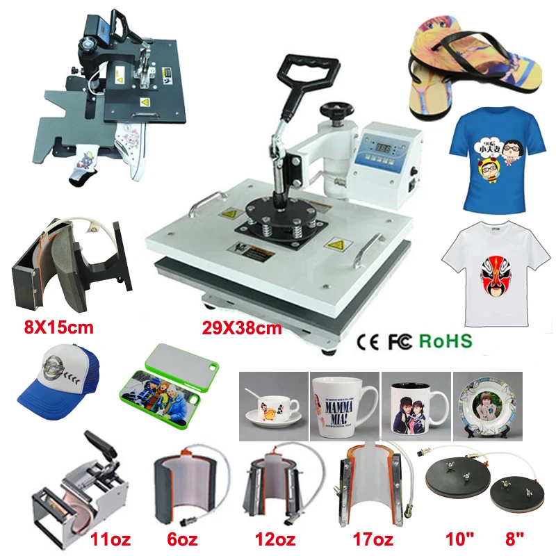 Heat Press Machine 9 in 1 Combo Heat Press Machine Cap