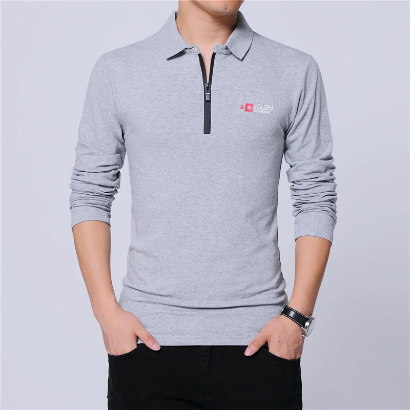 

ARCSINX Fashion Korean Polo Shirt Men Slim Fit Brand Men's Polo Shirts Plus Size 5XL 4XL 3XL Black Long Sleeve Men's Polos