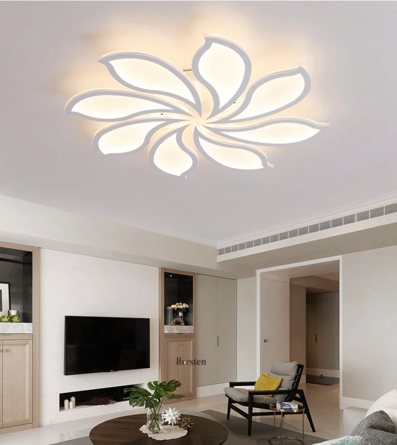 Us 141 82 35 Off Modern Flower Design Acrylic Ceiling Lamp Baby Kids Room Lamp Ceiling Chandelier Lights For Bedroom Living Room Dimmable In Ceiling