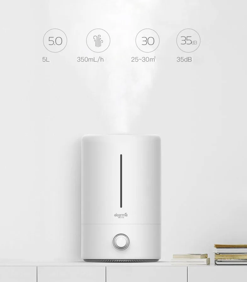 Xiaomi Deerma 5L увлажнитель воздуха для ребенка семьи беременных в спальне офисный бытовой AC ON Sleep очиститель воздуха F628