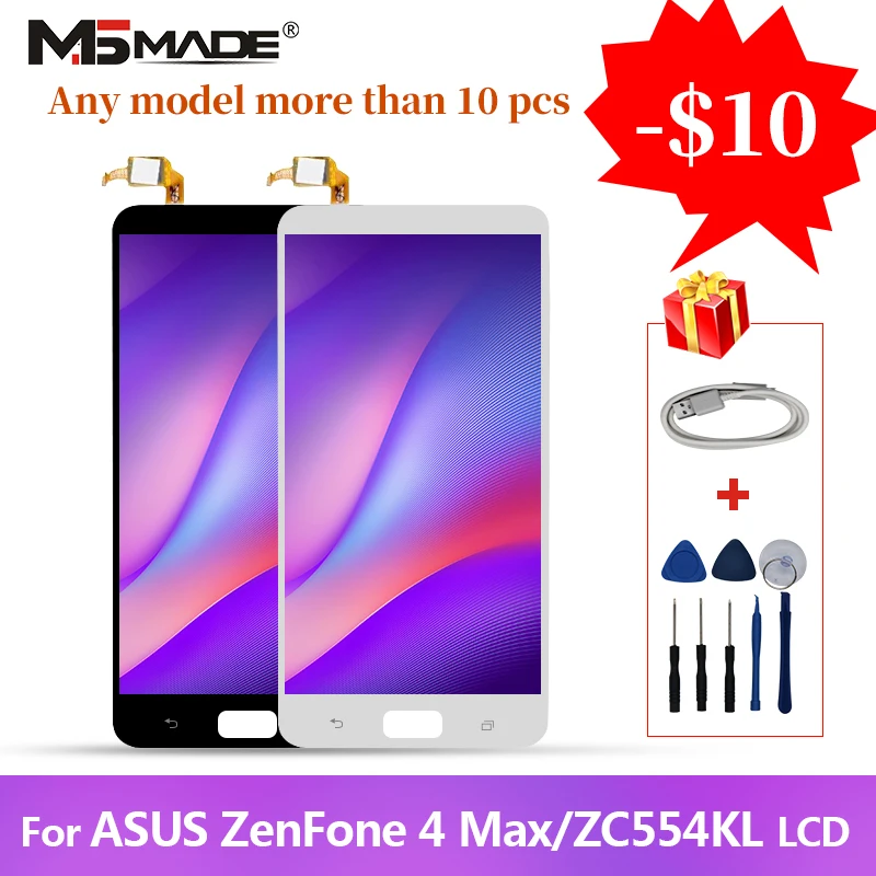 Cena Oryginalny Asus Zenfone 4 Max ZC554KL LCD ekran dotykowy wyświetlacz Digitizer zestaw naprawczy części 5.5 \