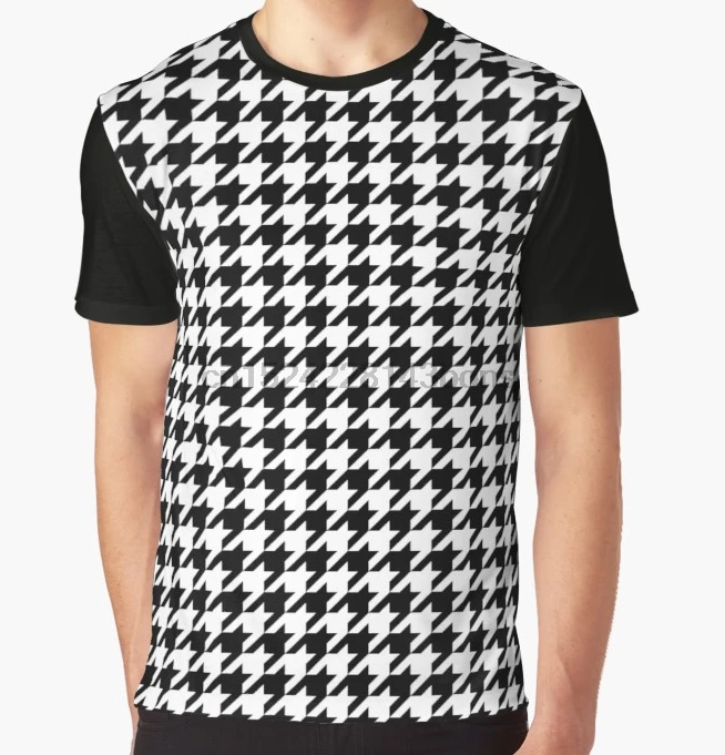 

All Over Print T-Shirt Men Funy tshirt Houndstooth Short Sleeve O-Neck Graphic Tops Tee women t shirt