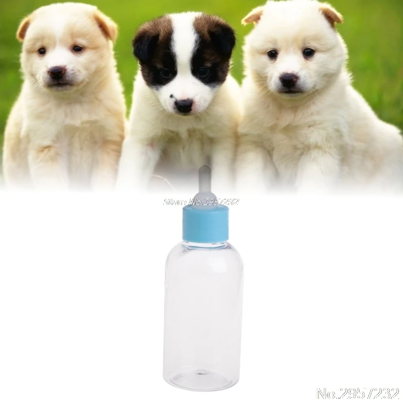 

60ML Puppy Kitten Feeding Bottle Pet Dog Cat Bady Nursing Water Milk Feeder with Cleaning Brush YY56