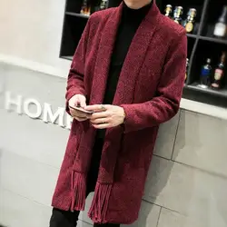 Китайский стиль мужской свитер кардиган с длинными рукавами мужской пуловер стиль кардиган одежда модные толстые теплые свитера Мужские