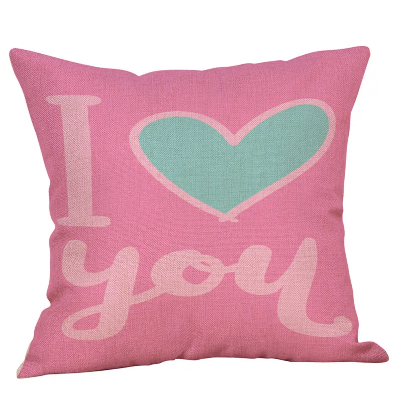 2019 NEW Happy Valentine's Day Throw Pillow Case Sweet Love Square Cushion Cover pillow covers decorative 40JA1811