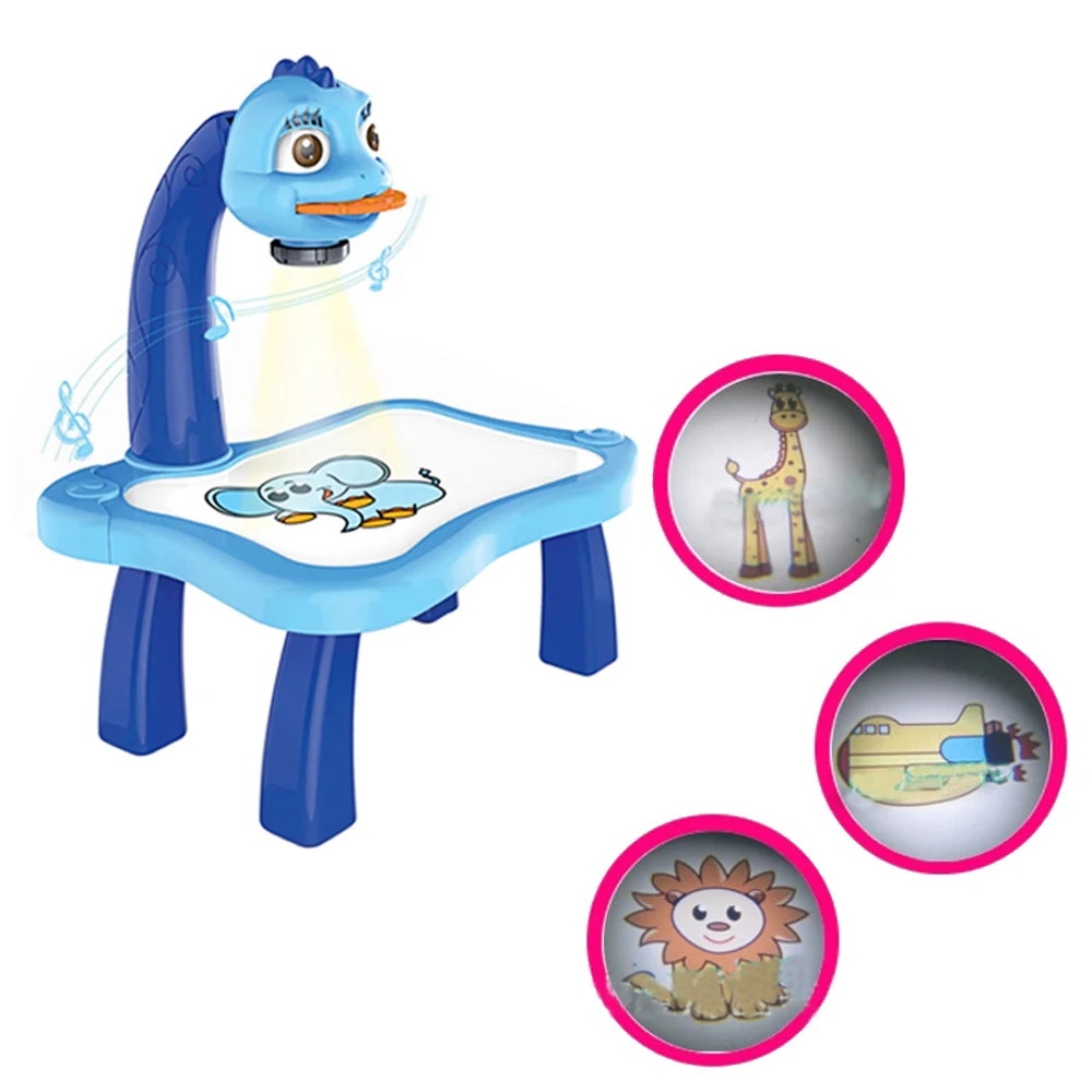 Mesa de Brinquedo para Crianças Projetor Inteligente Pintura Desenho Aprendizagem Precoce Brinquedo Educacional Presente 16 Crianças projetor inteligente pintura desenho projetor mesa