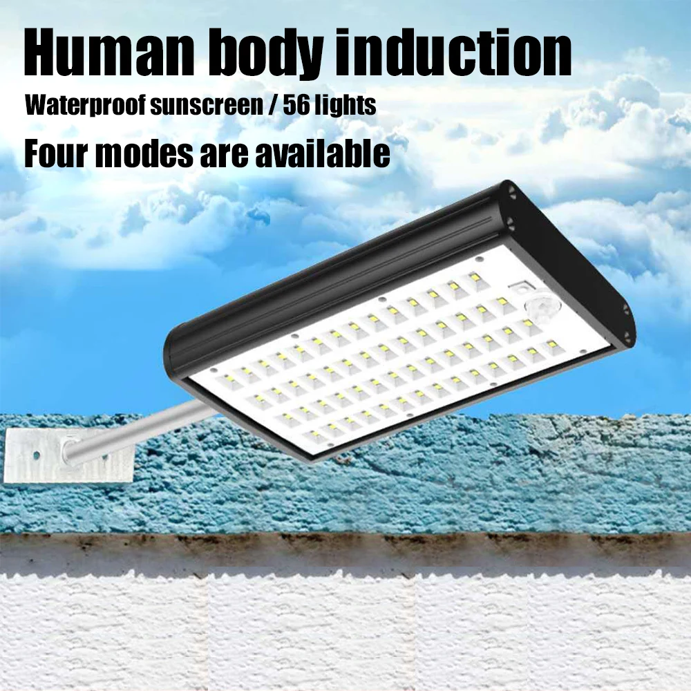 

Waterproof LED Solar Light 56 Led Solar Powered USB Charging Wall Light PIR Motion Sensor Street Light Yard Security Lamp