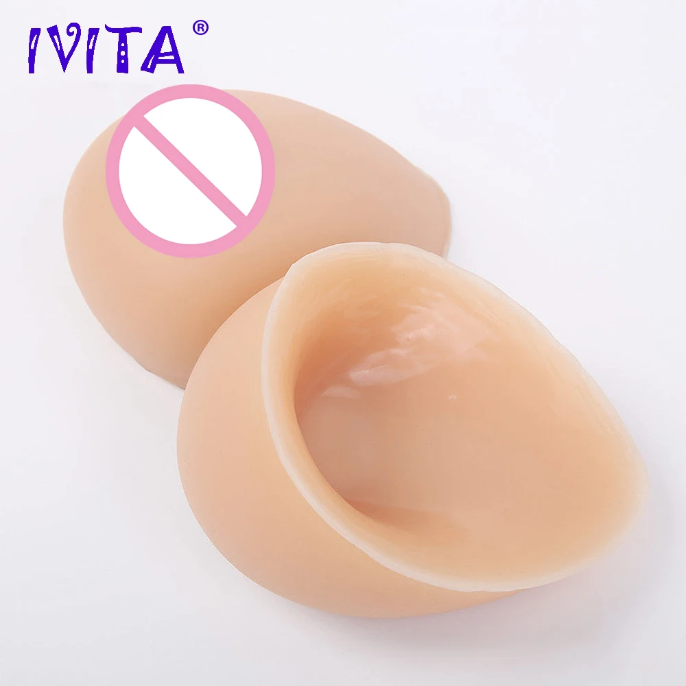 

IVITA Top Quality 800g Beige Realistic Silicone Breast Forms Cup C For Crossdresser Mastectomy Shemale Transgender False Breasts