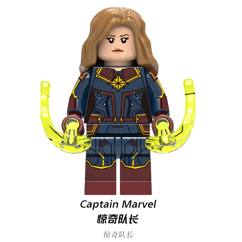 Captain Marvel Carol Danvers Super Heroes Avengers 4 Accuser Ronan Nick Fury Skrull Building Blocks legoingly Toys for children