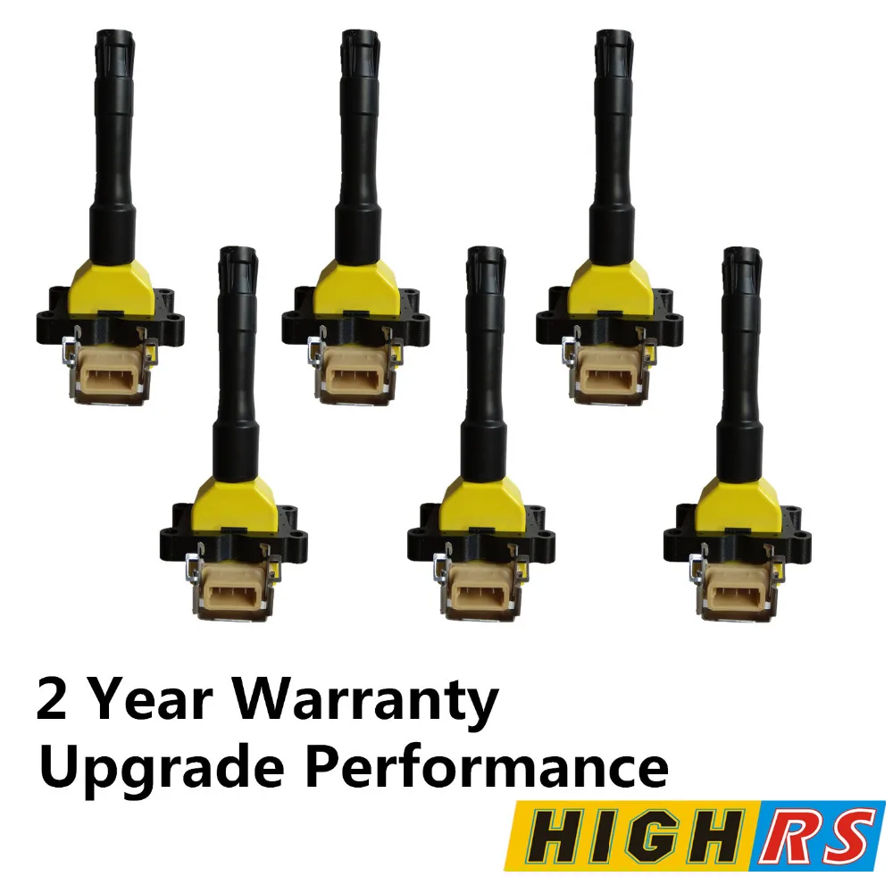 

6 IGNITION COIL COILS FOR BMW 2.5L 3.0L L6 525i 325i 530i 740i E30 E31 E32 E34 E36 E38 M3 PERFORMANCE 12131726176 12131726177