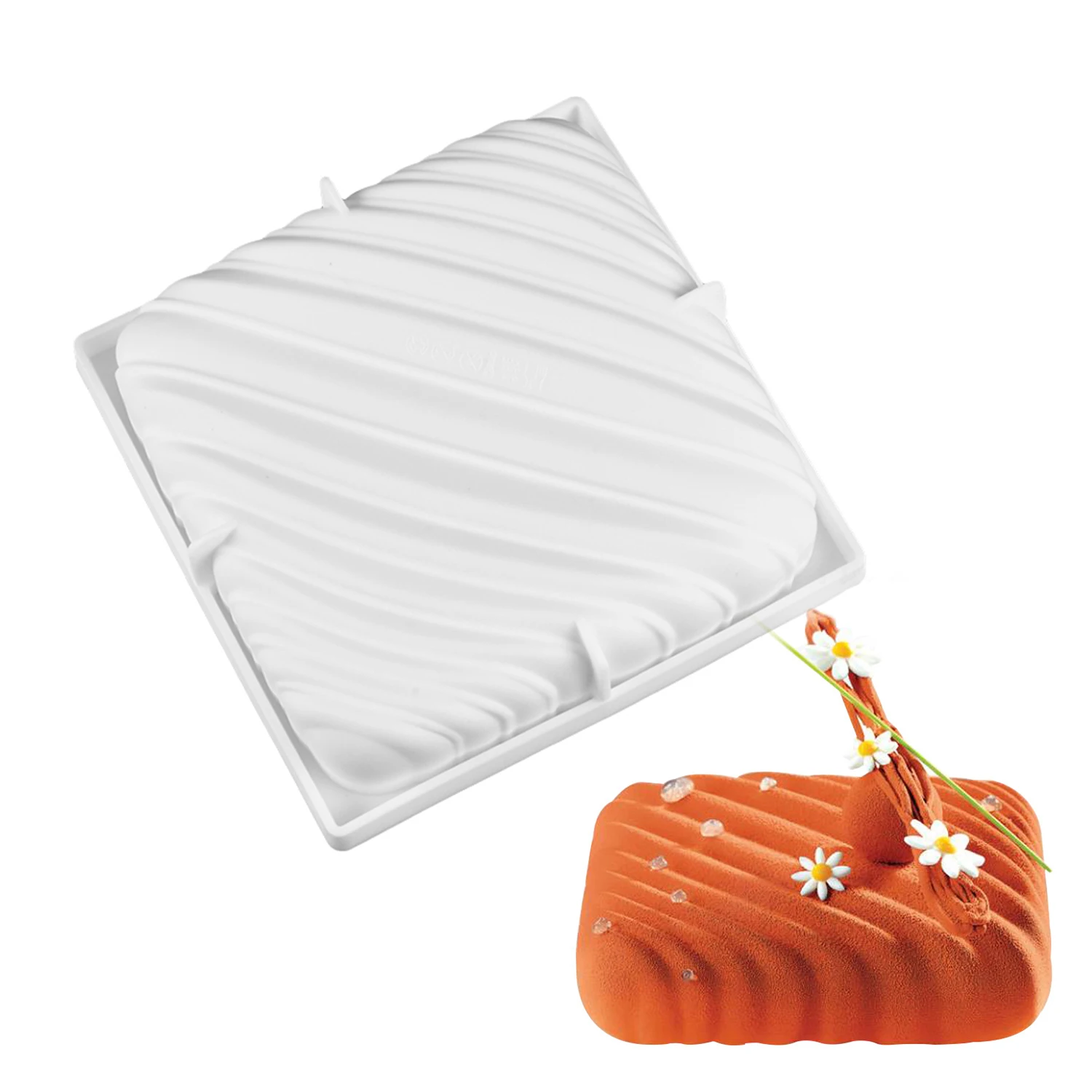 

3D Silicone Cake Mold Chocolate Baking Decoration Tools Mousse Cake Pan Non-stick Silicone Molds For Kitchen Bakeware